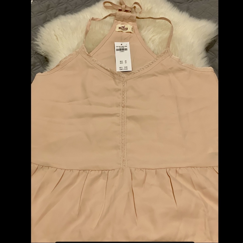 Hollister light pink spaghetti strap blouse